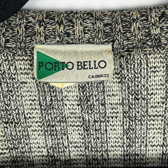 Porto Bello Sweater Cardigan Size M Gray Long Sleeve Cable Knit V Neck Acrylic - Picture 5 of 9